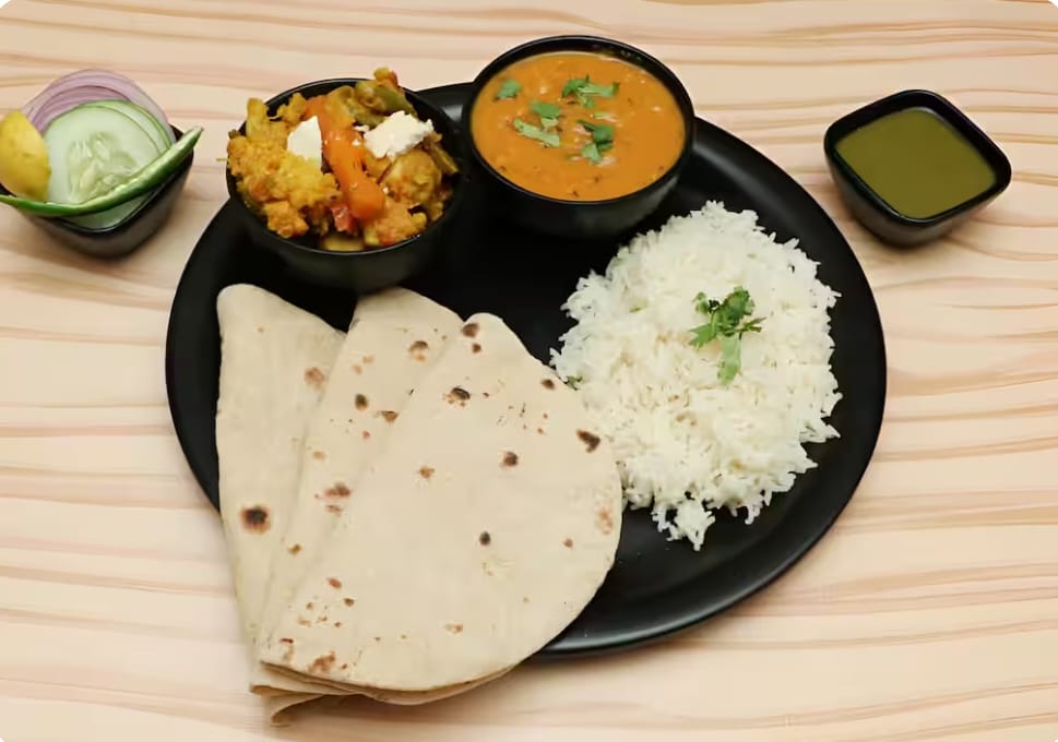 Veg thali meal